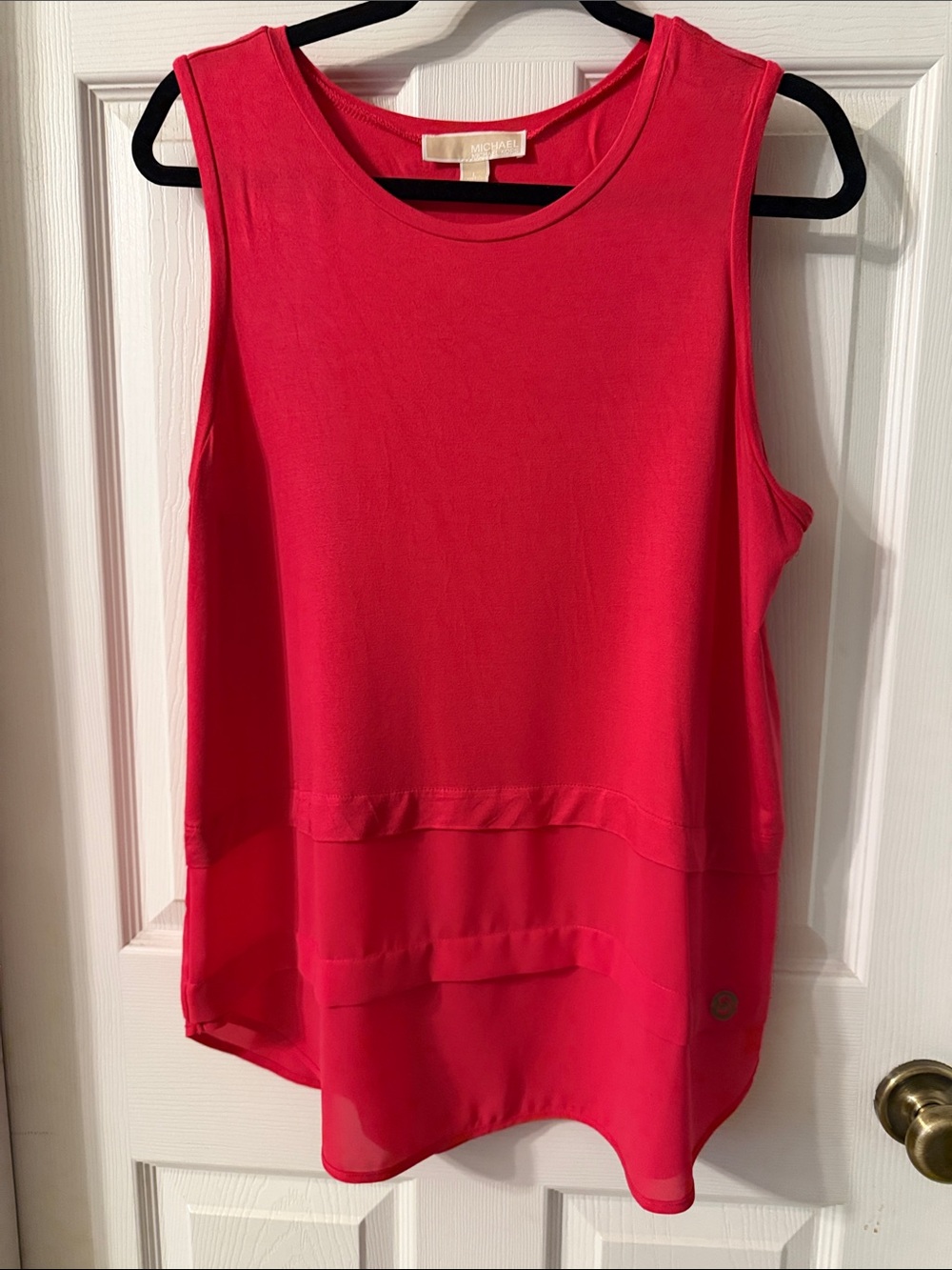 MICHAEL Michael Kors Hot Pink Sleeveless Layered Tank Top